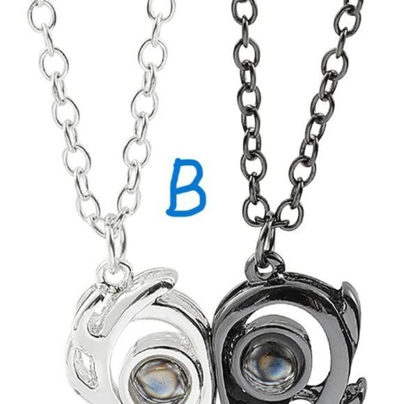 New His Hers Matching Set Necklace For Couples - Picture 3 of 6